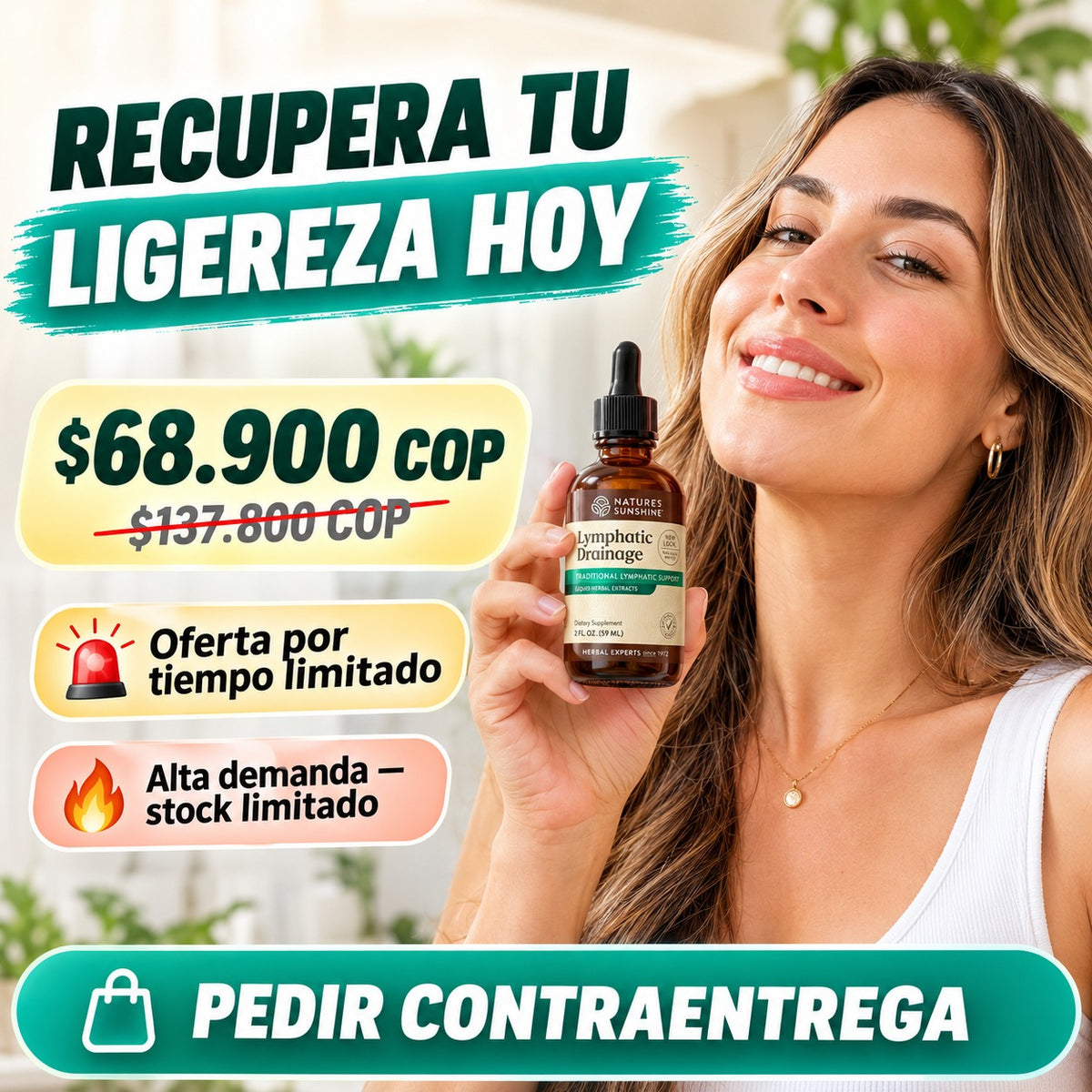 DRENAJE LINFATICO: Ayuda a drenar líquidos retenidos y recupera tu ligereza natural