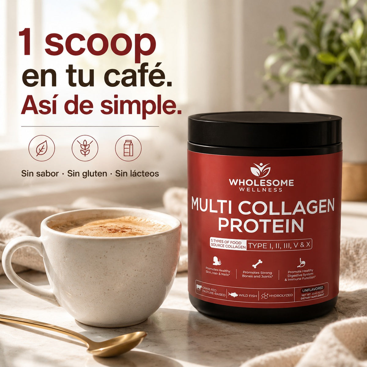 MULTICOLLAGEN PROTEIN:Tu piel no miente. Tu edad sí.
