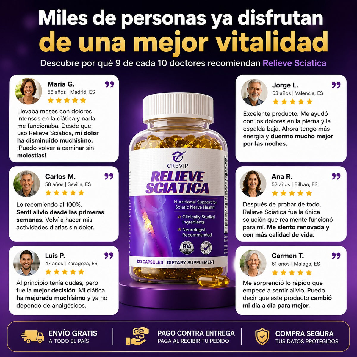 REALIVE SCIATICA: Libérate del dolor ciático que no te deja vivir.