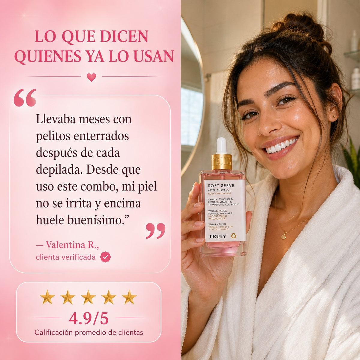 COMBO ACEITE TRULYSOFT: Previene irritaciones después del rasurado y vellos encarnados