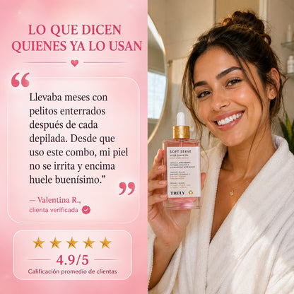 COMBO ACEITE TRULYSOFT: Previene irritaciones después del rasurado y vellos encarnados