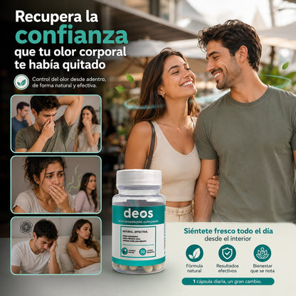 DEOS DESODORIZANTE:  Elimina de raíz los olores que te quitan confianza.