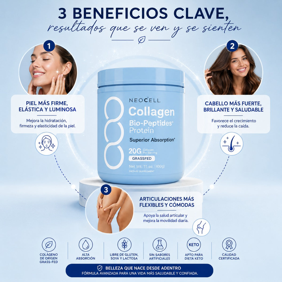 COLLAGEN NEOCELL : Nutrición para piel, uñas y cabello