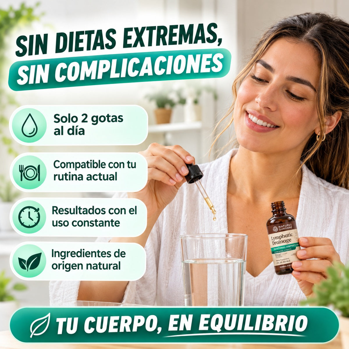 DRENAJE LINFATICO: Ayuda a drenar líquidos retenidos y recupera tu ligereza natural