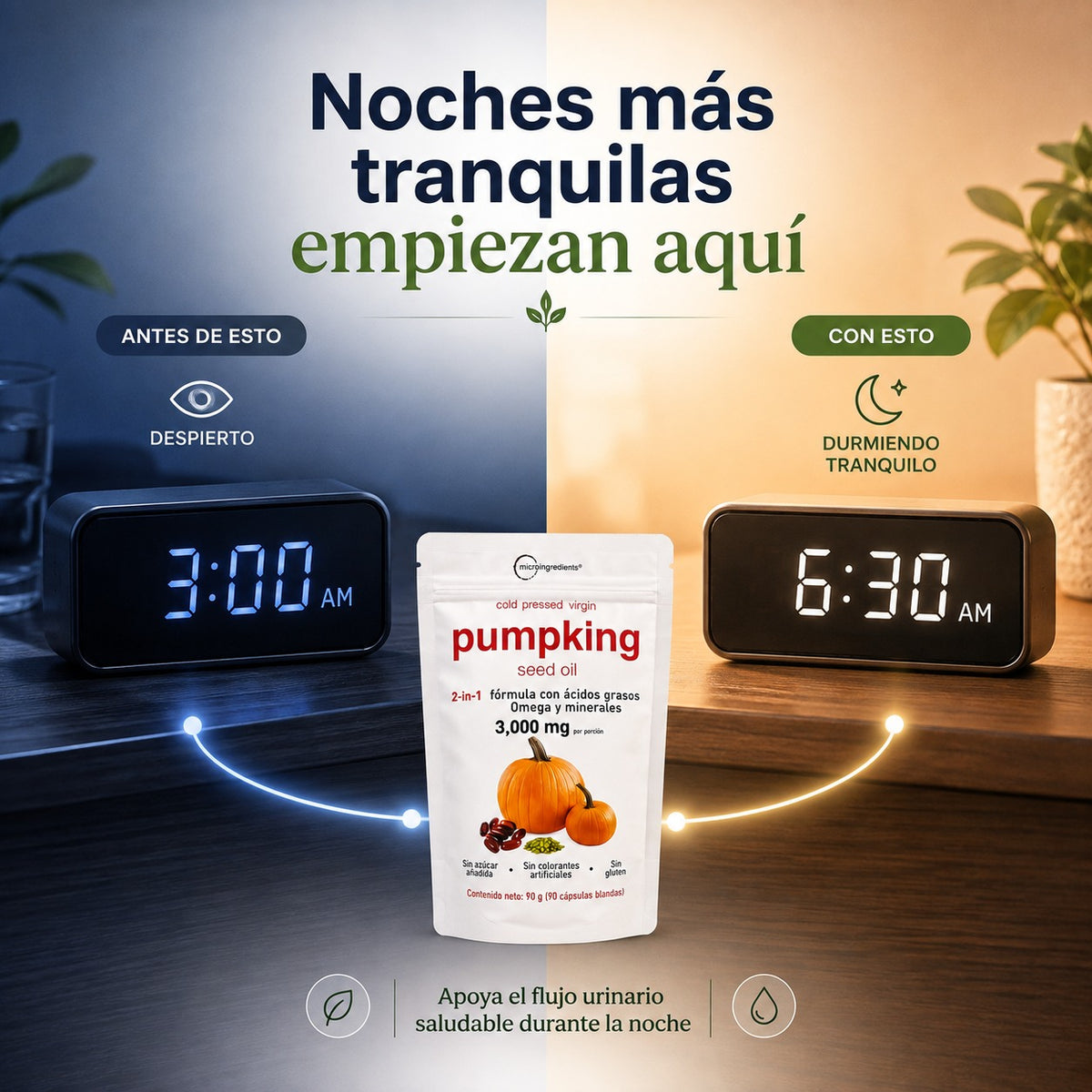 PUMPKING SEMILLA CALABAZA: Apoya tu Salud Prostática y fortalece tu cabello desde hoy