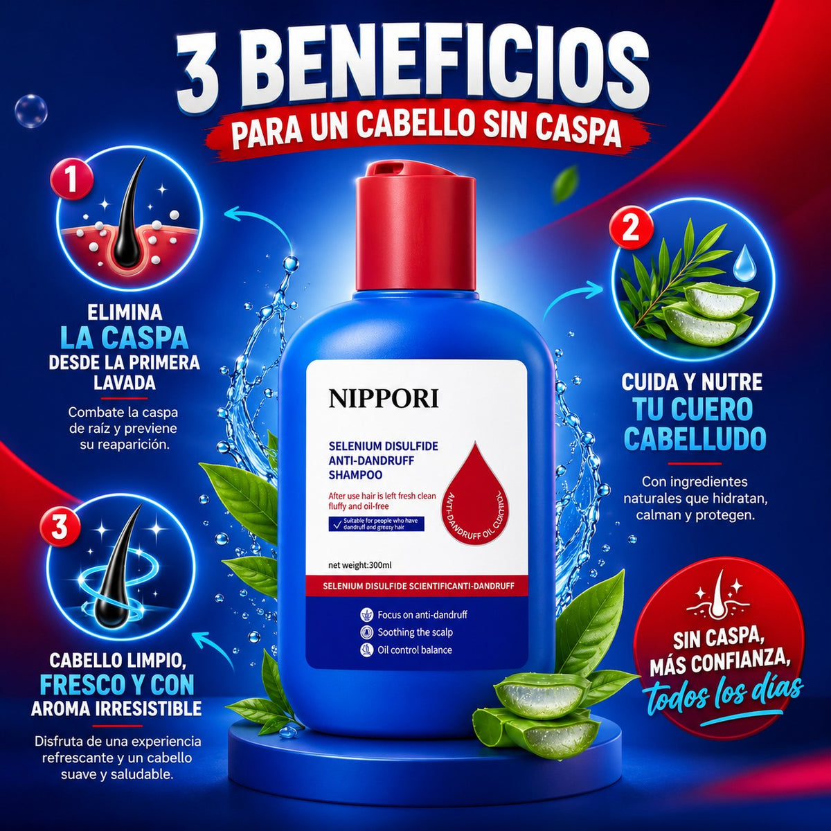 SHAMPOO ANTICASPA: Elimina la caspa y recupera confianza