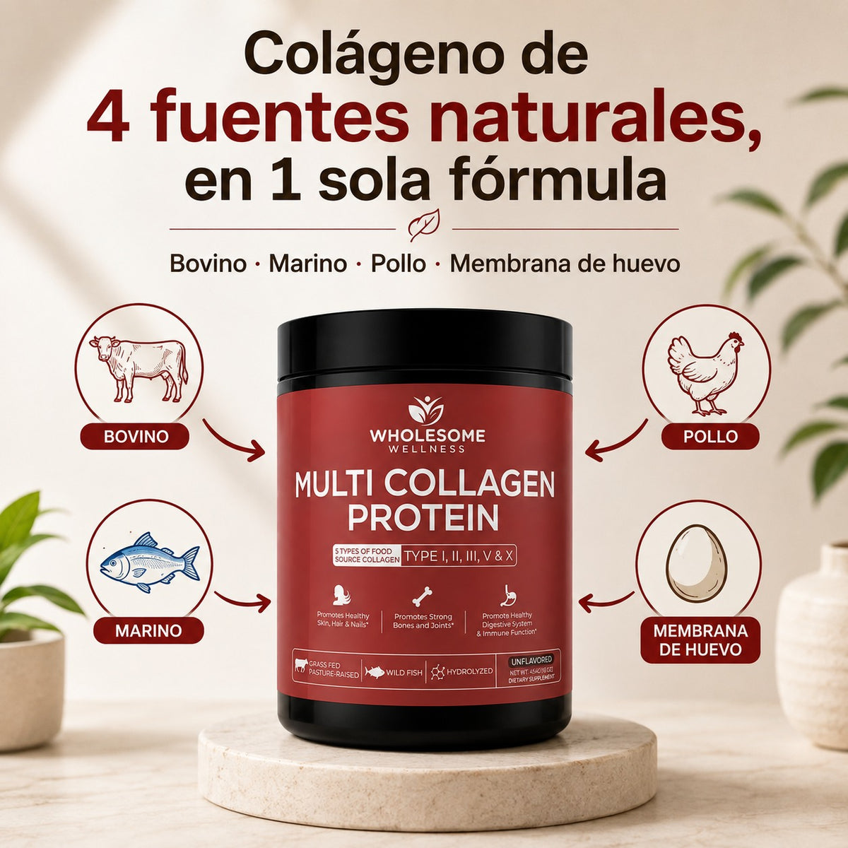 MULTICOLLAGEN PROTEIN:Tu piel no miente. Tu edad sí.