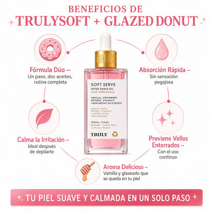 COMBO ACEITE TRULYSOFT: Previene irritaciones después del rasurado y vellos encarnados