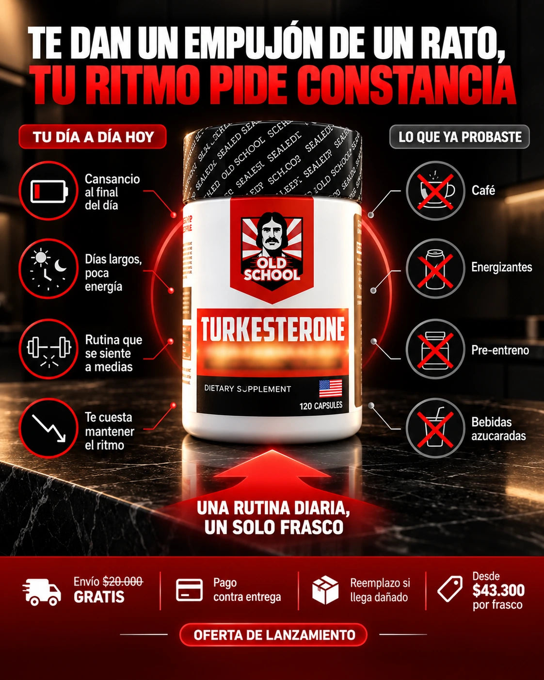 Turkesterone: Mantente fuerte y constante, sin parar tu ritmo