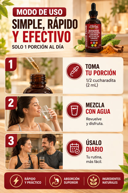Clean Nutra Berberine: Controla tus niveles de azúcar desde la primera semana