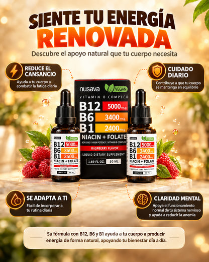 Vitamina B12: Recupera la energía que te hace falta en tu día a día.