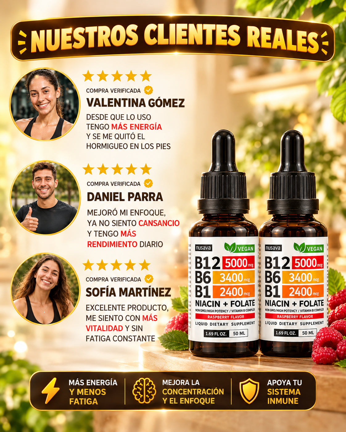 Vitamina B12: Recupera la energía que te hace falta en tu día a día.