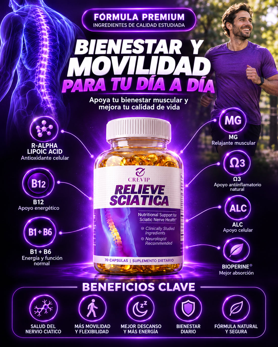 Relieve Sciatica: Elimina los dolores lumbares definitivamente