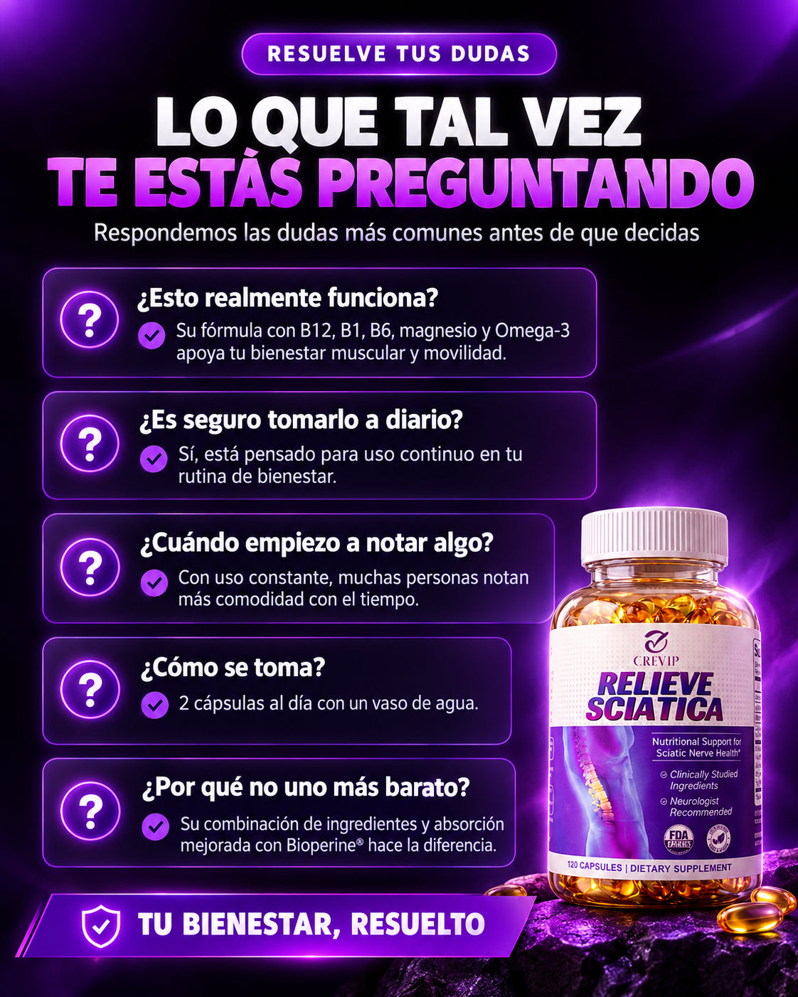 Relieve Sciatica: Elimina los dolores lumbares definitivamente