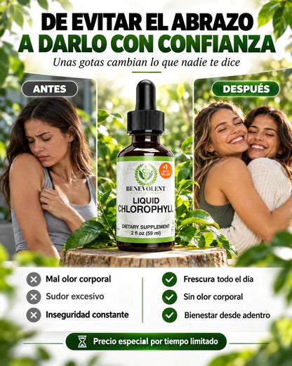 Gotas de clorofila: Tu cuerpo, más ligero. Tu energía, más alta.