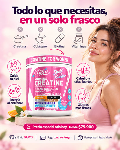 Creatina para mujeres: Todo lo que necesitas en un solo frasco