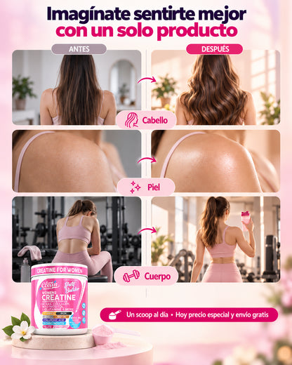 Creatina para mujeres: Todo lo que necesitas en un solo frasco