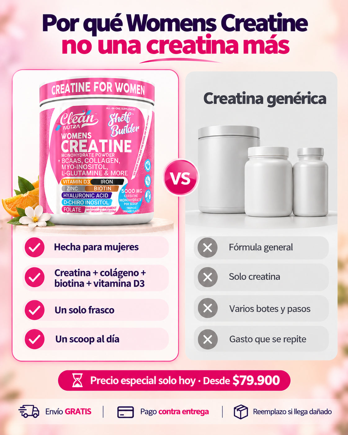 Creatina para mujeres: Todo lo que necesitas en un solo frasco