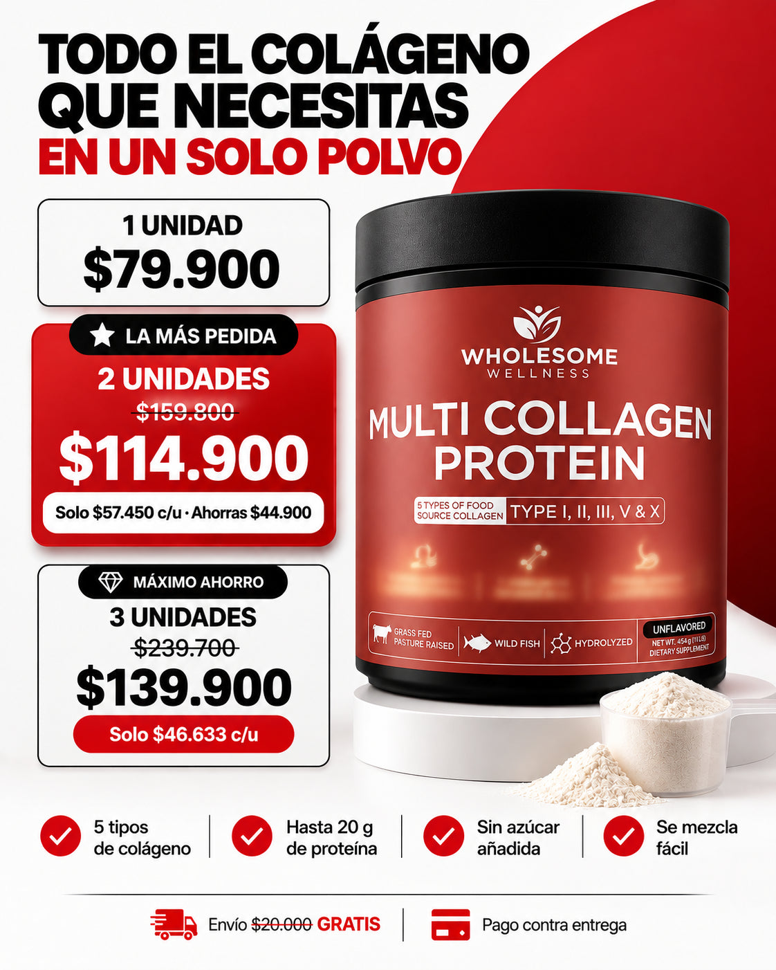 Multi Collagen Protein: Todo el colágeno que necesitas en un solo polvo
