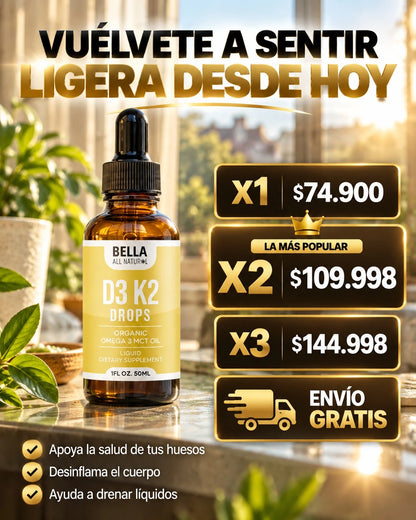 D3 K2: Desinflama tu cuerpo y siéntete otra vez tu