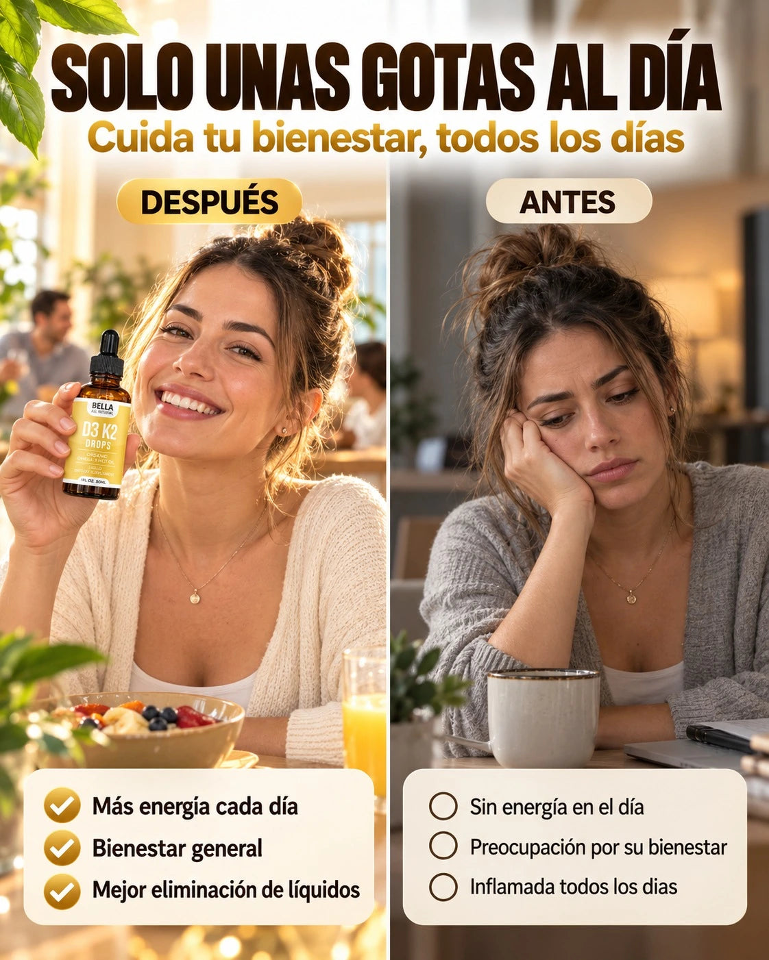 D3 K2: Desinflama tu cuerpo y siéntete otra vez tu