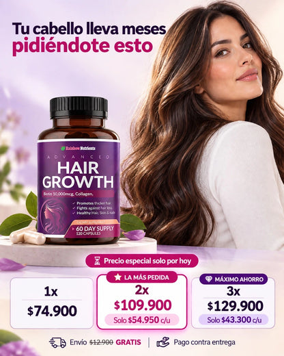 Hair Growth: Acelera el crecimiento de tu cabello solo con una capsula al día