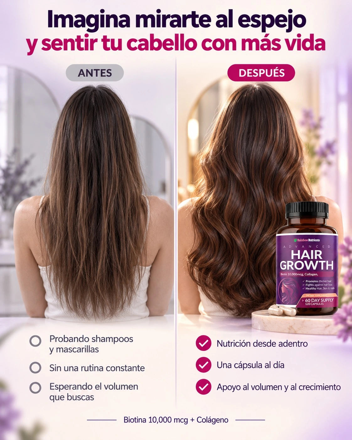 Hair Growth: Acelera el crecimiento de tu cabello solo con una capsula al día