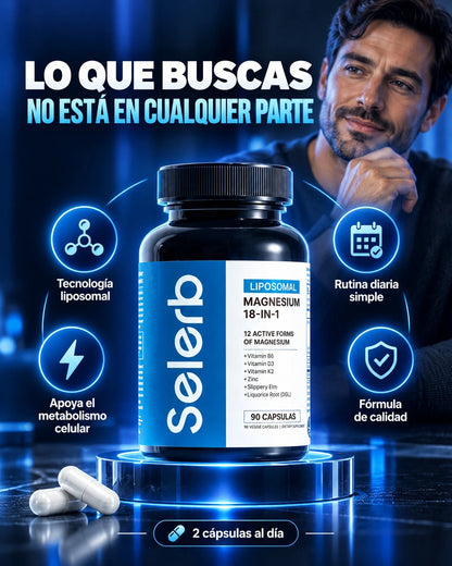 Selerb NAD+: Complemento de rutina diaria de bienestar masculino.