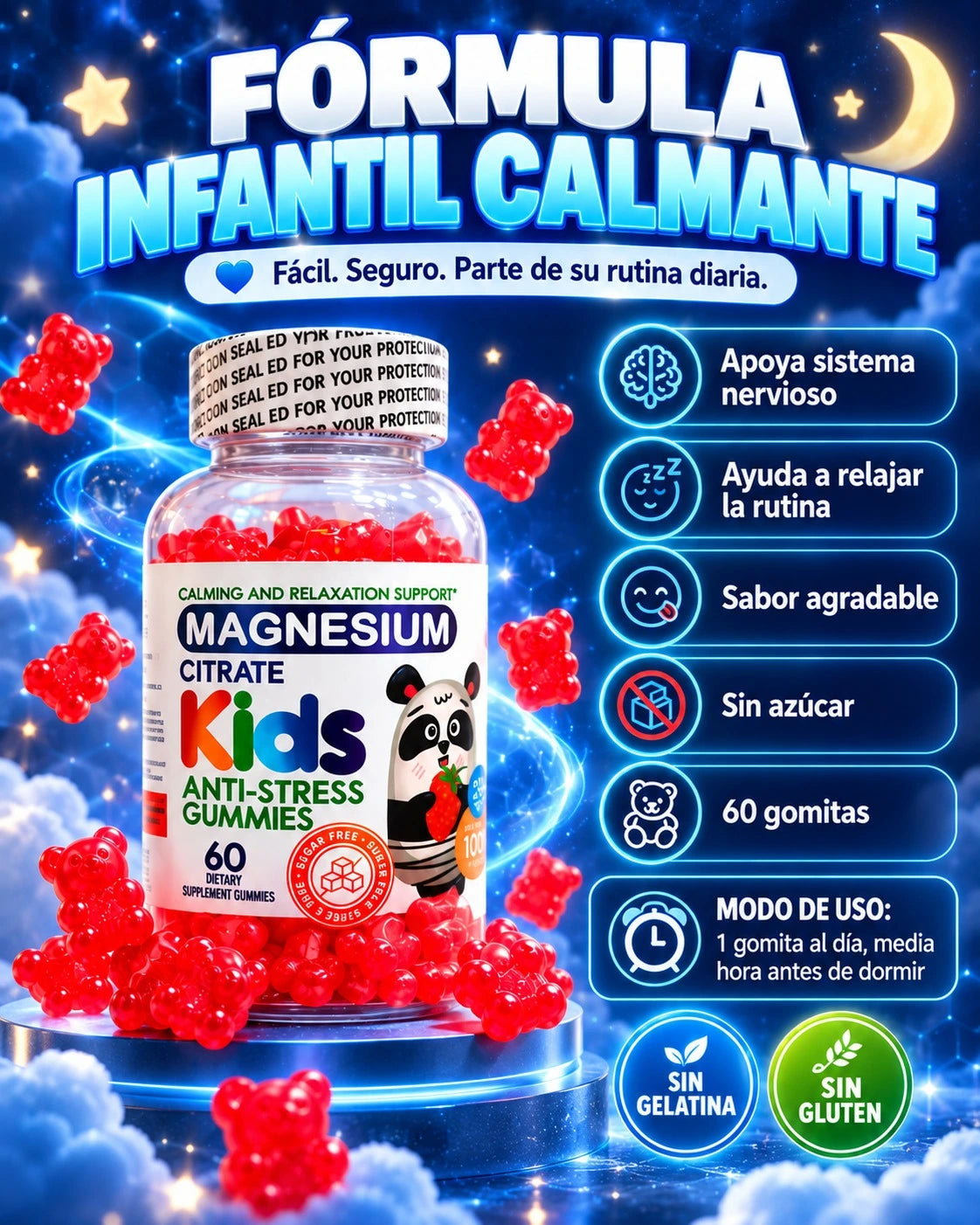 Magnesio Kids- Noches tranquilas, para toda la familia