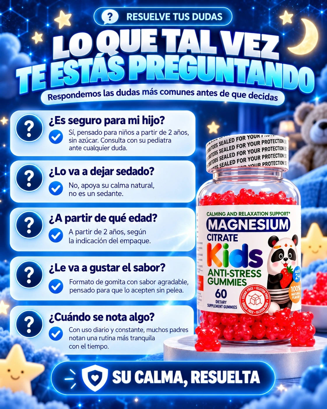 Magnesio Kids- Noches tranquilas, para toda la familia