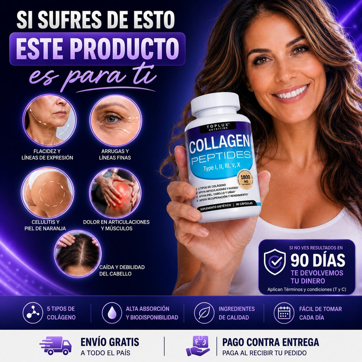 COLLAGEN PEPTIDES: Reduce arrugas, estrías y recupera la firmeza de tu piel.