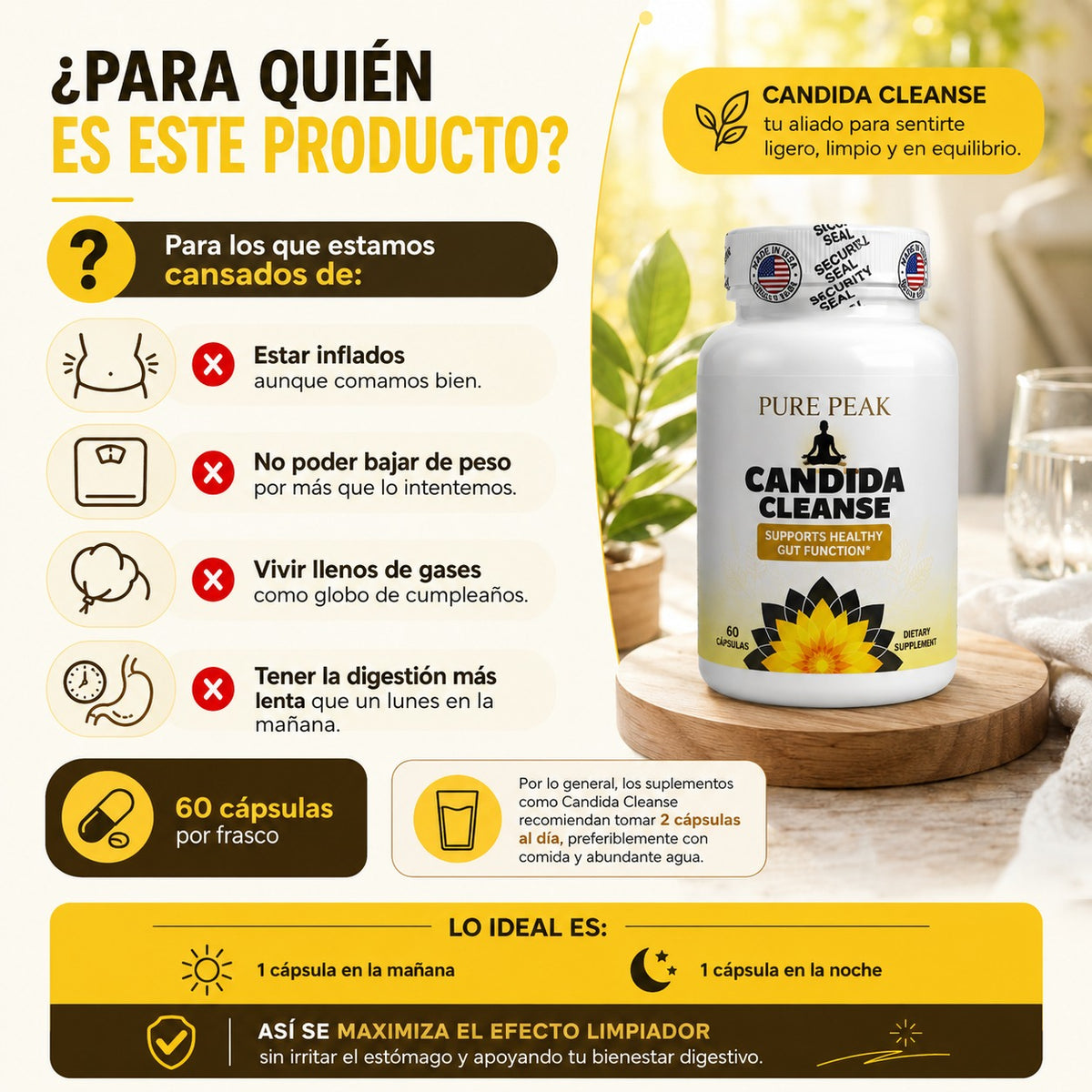 CANDIDA CLEANSE: Elimina la cándida, sana tu cuerpo y recupera tu vida.