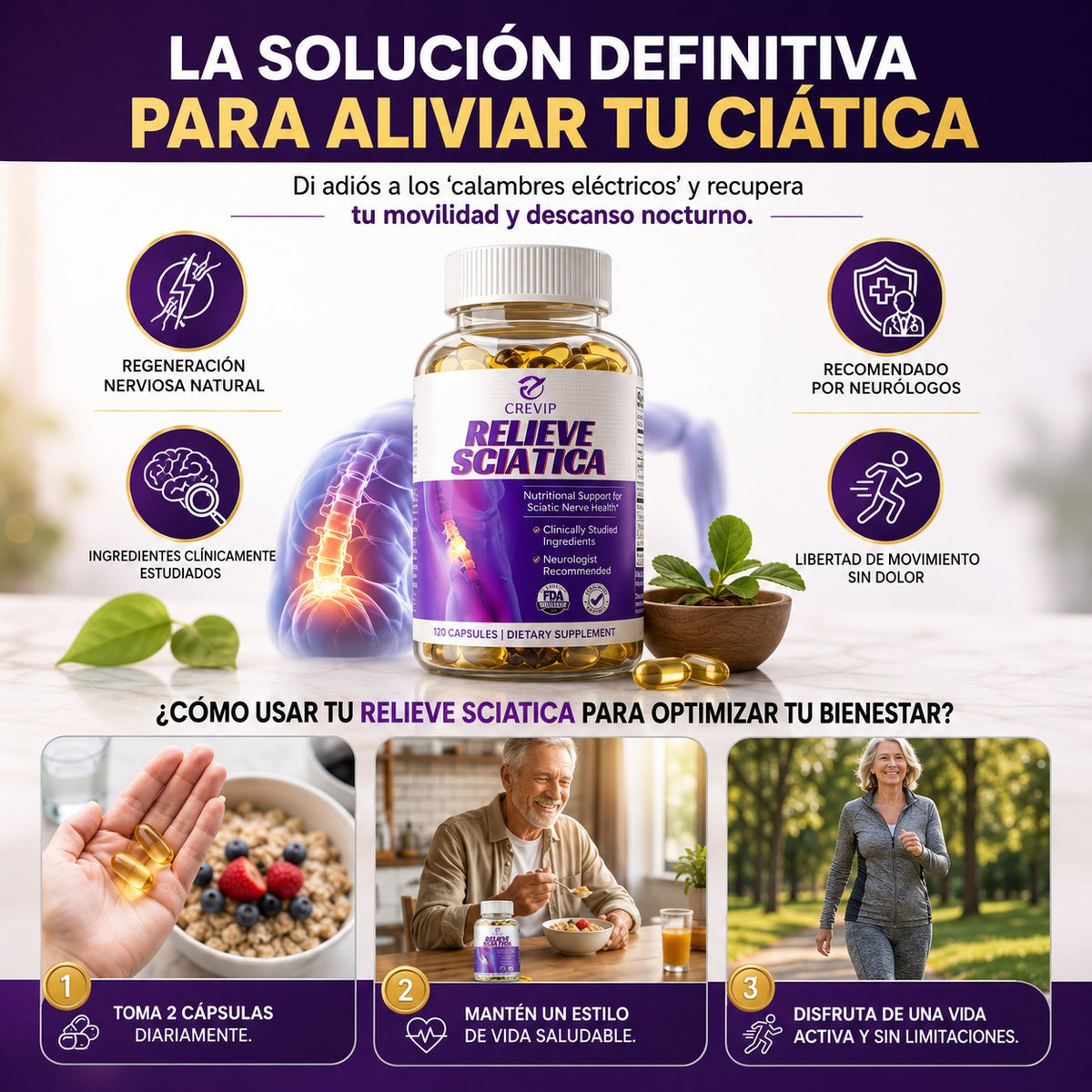 REALIVE SCIATICA: Libérate del dolor ciático que no te deja vivir.