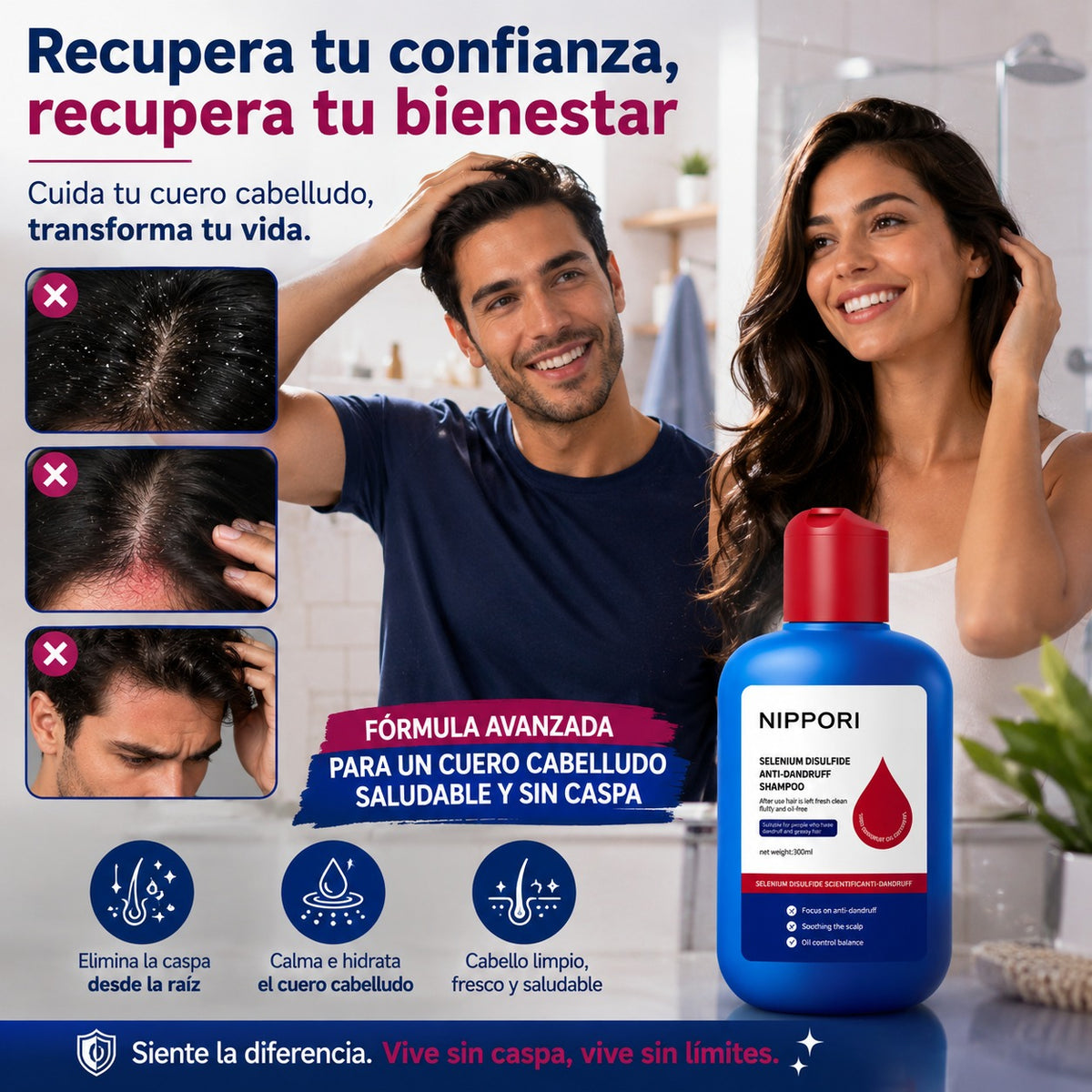 SHAMPOO ANTICASPA: Elimina la caspa y recupera confianza
