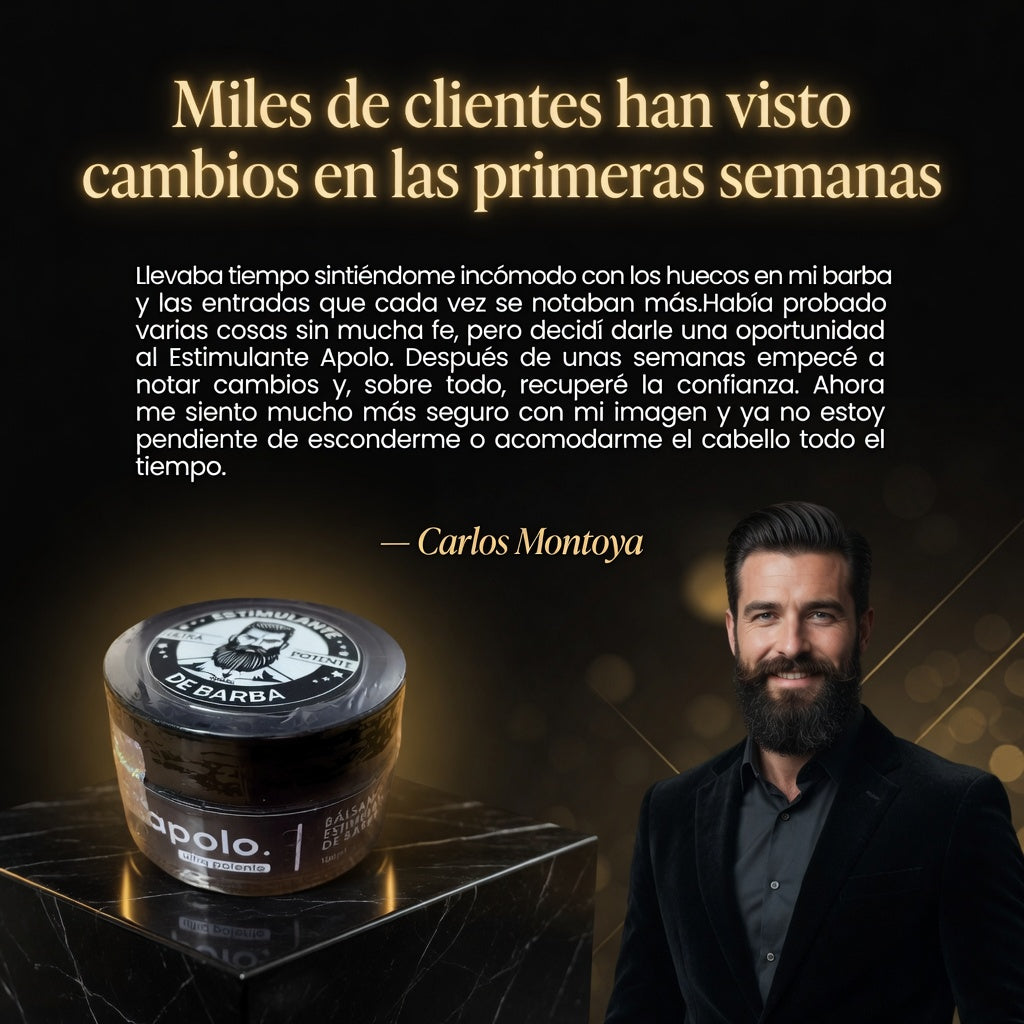 BALSAMO APOLO: Fortalece tu barba y mejora tus entradas capilares