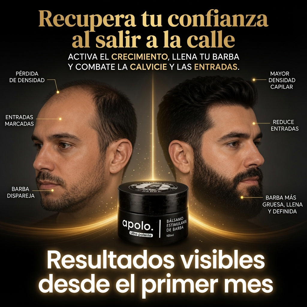 BALSAMO APOLO: Fortalece tu barba y mejora tus entradas capilares