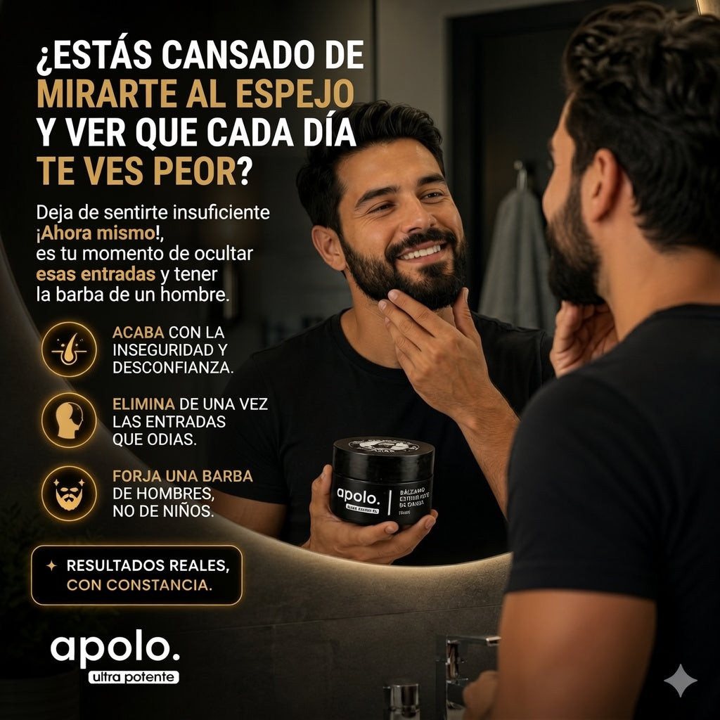 BALSAMO APOLO: Fortalece tu barba y mejora tus entradas capilares