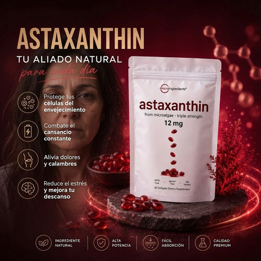 ASTAXANTINA: El antioxidante que te devuelve juventud y energía.